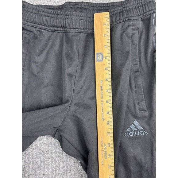 Adidas Track Pants Men's Medium Black Drawstring Pockets Embroidered Logo Jogger - Picture 5 of 10